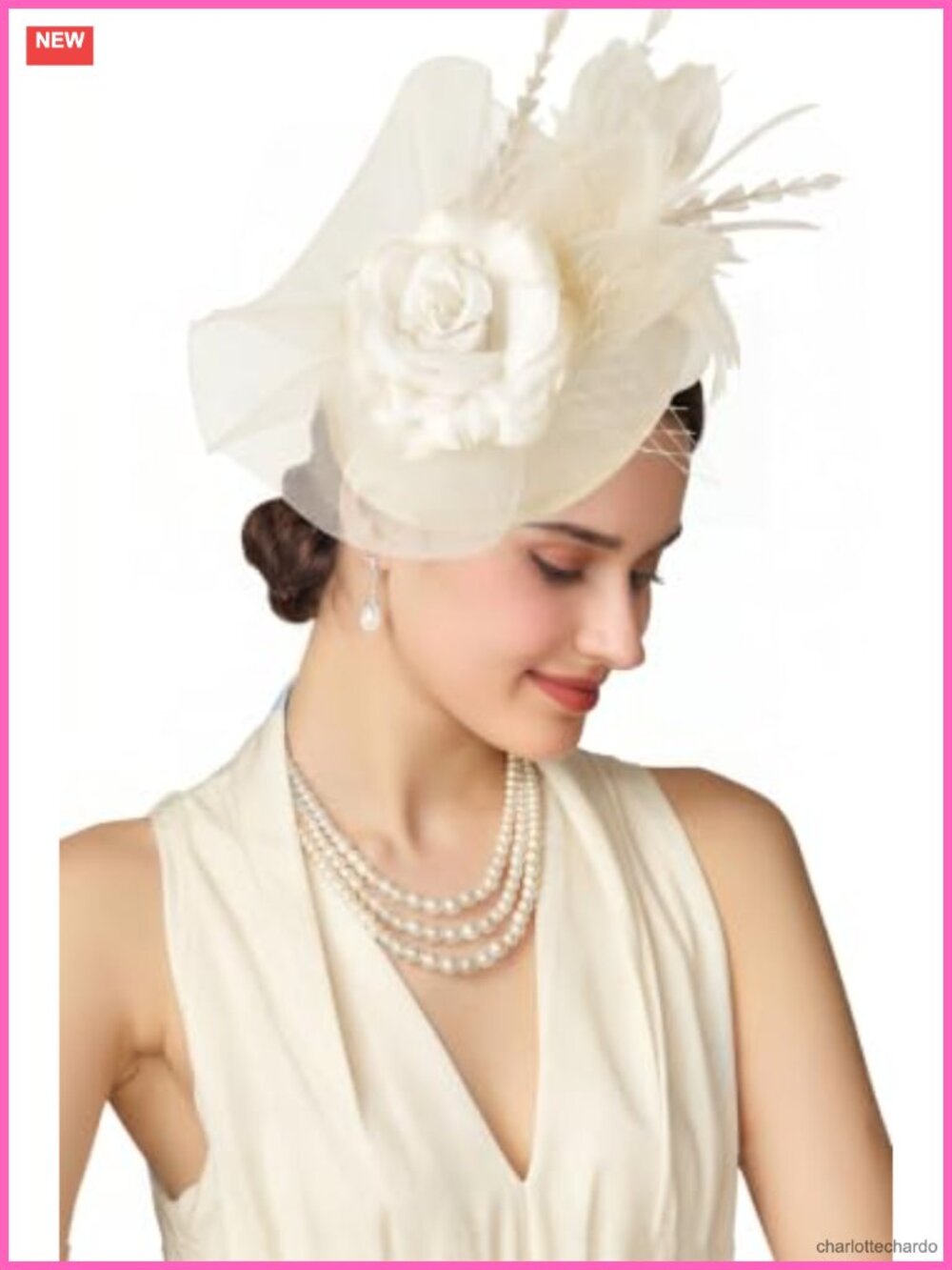 Fascinator Hat Tulle Feather Floral Derby Tea Party Headpiece